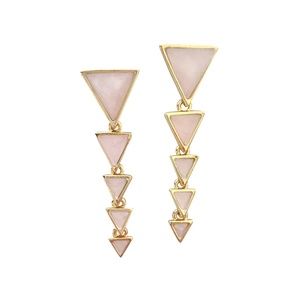 House of Harlow Meteora Rose Quartz Drop Earrings